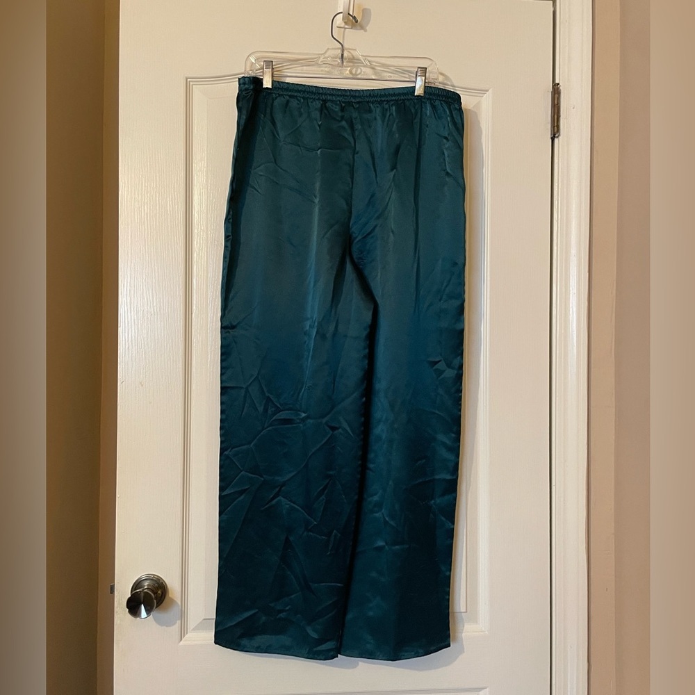 Victoria’s Secret VTG 90s Gold Label 2 Pc Green Satin Pajama Set Womens S - Picture 10 of 12